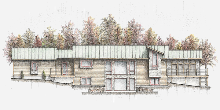 Conceptual drawing of Maynard residence